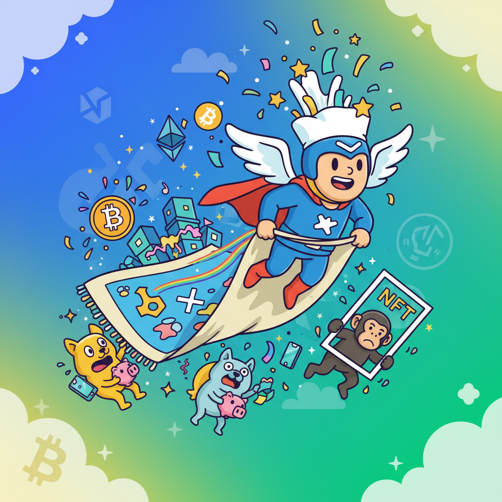 Dump Stories - Fun illustration showing crypto themes